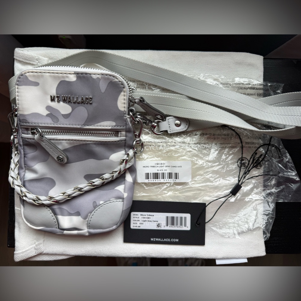 MZ Wallace Micro Tribeca Light Grey Camo